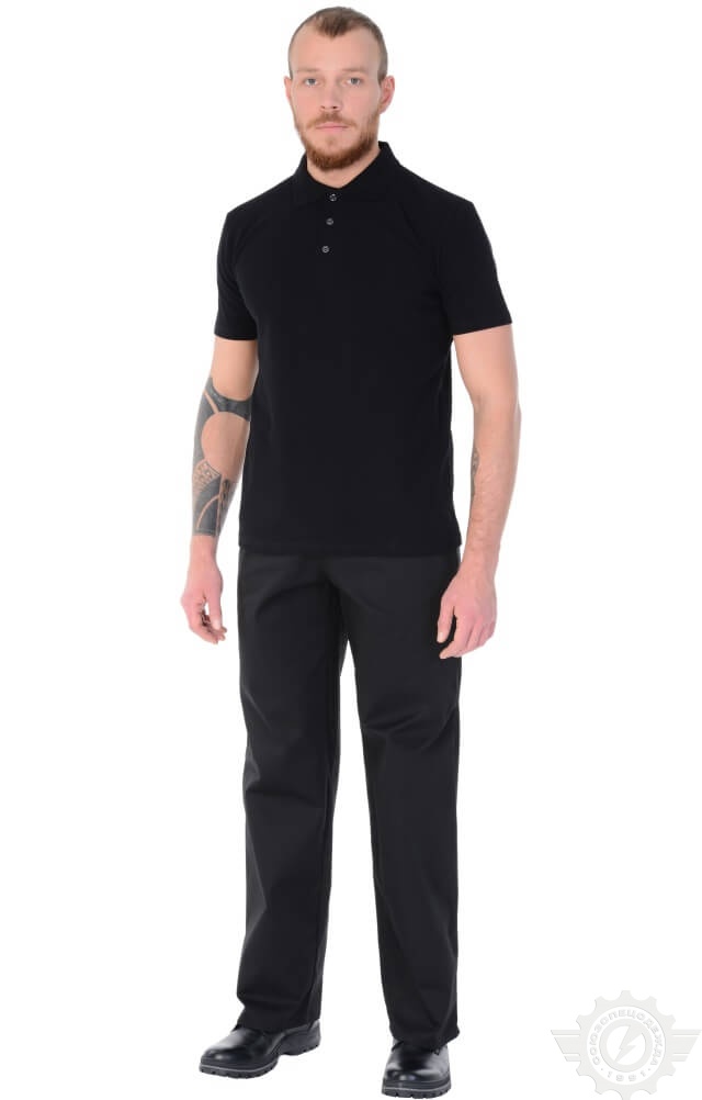 4958028 Тенниска-поло черная  Одежда для салонов красоты  размер 5XL (60) Спецодежда  - Вид №8