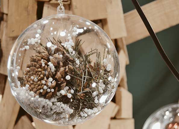 PS111 Прозрачные пластиковые шарики Dekoraniaevents Navidad 