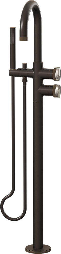 E-11554-R1BNi-L1PC-OB Смеситель напольный отдельностоящий (внешняя часть) GRAFF MOD+