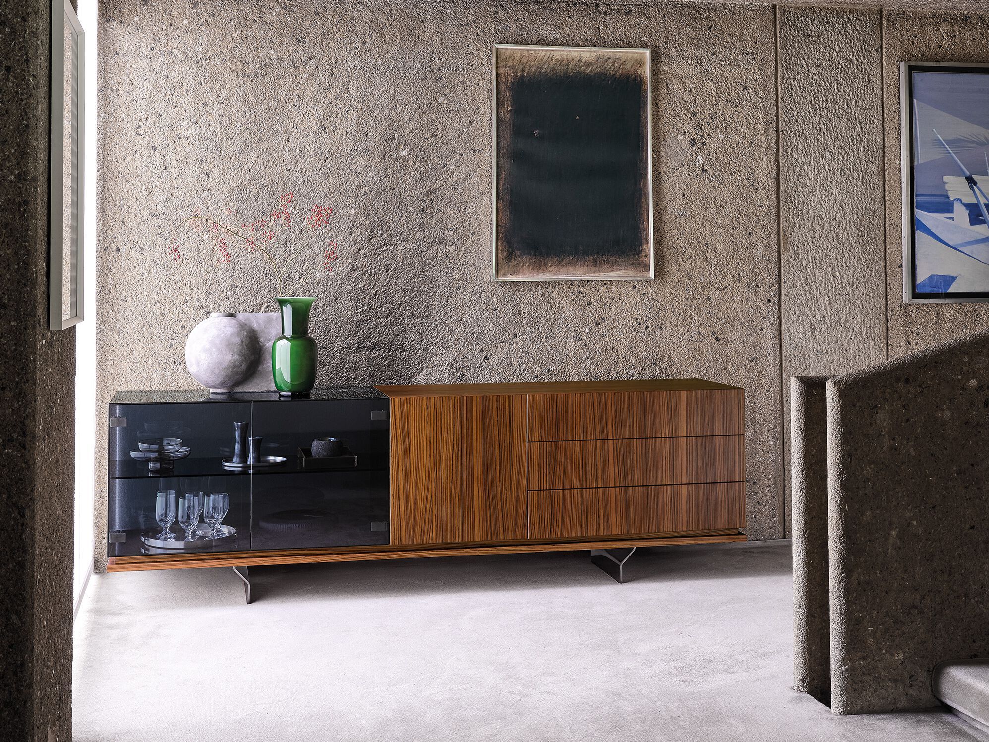 Шкаф из дерева и стекла с ящиками Arketipo BROOKLYN ARCH-00136623 - Вид №4