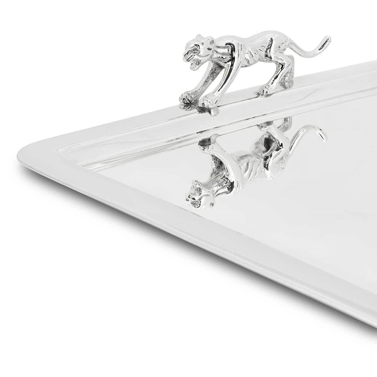 600983-02 ABHIKA ПОДНОС LEO H6 44X31 SILVER  - Вид №1