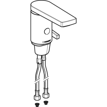 116.246.21.1 Смеситель для раковины Geberit тип 186, питание от батарей Geberit  - Вид №4