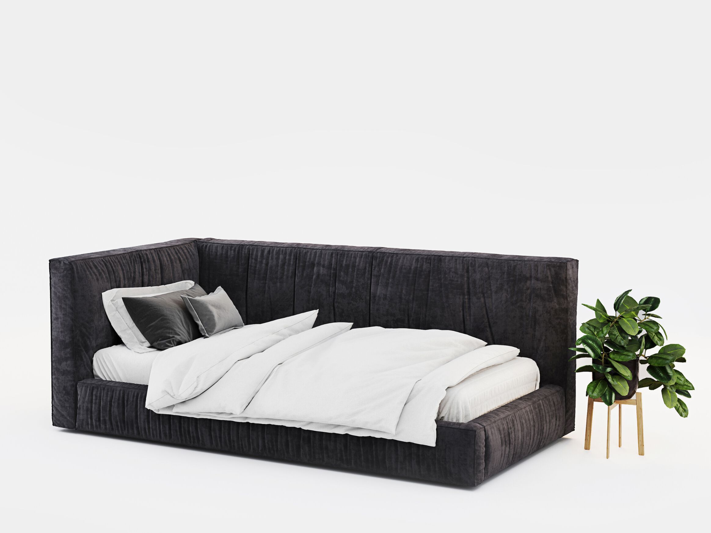 Односпальная кровать с мягким изголовьем Woodsoft PULA ARCH-00137658 - Вид №1