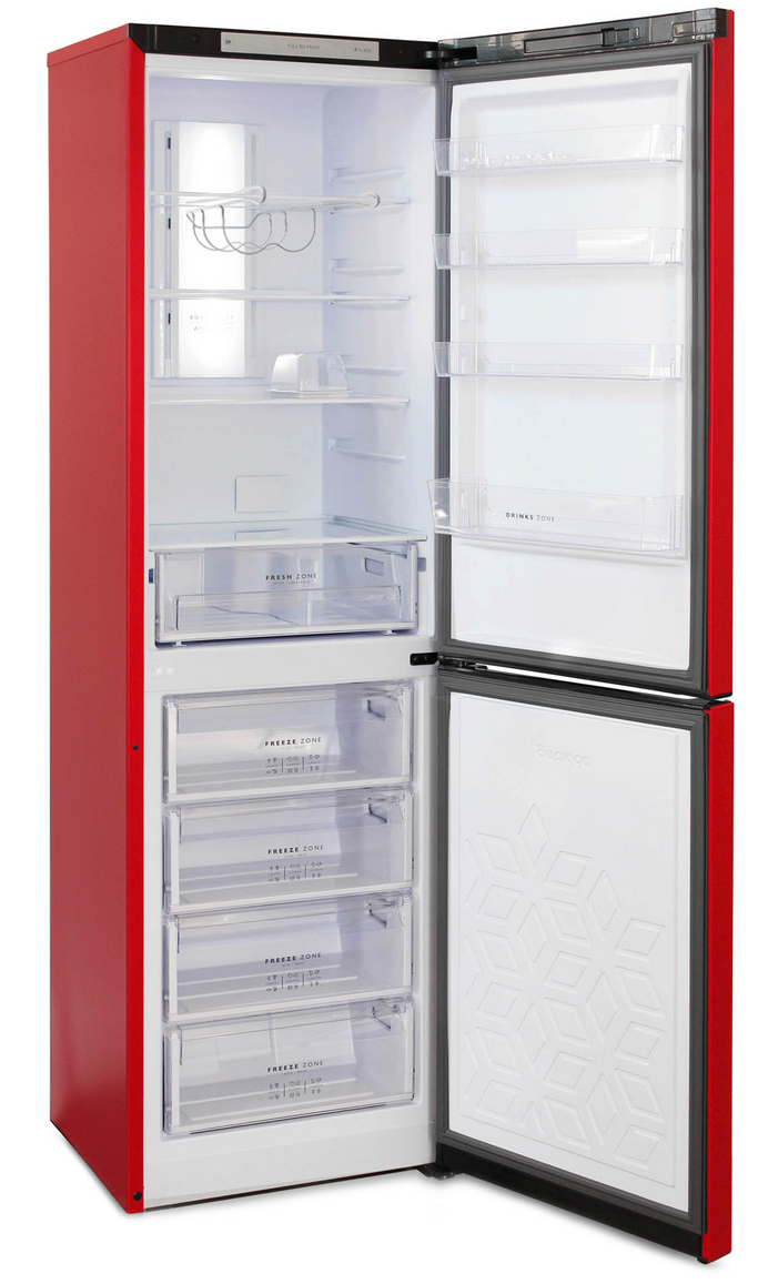 9185846 Холодильник с морозильником   Бирюса H980NF красный STDN-0075463 - Вид №5