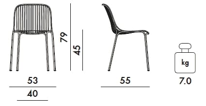 Садовый стул из оцинкованной стали Kartell Hiray ARCH-00068668 - Вид №30