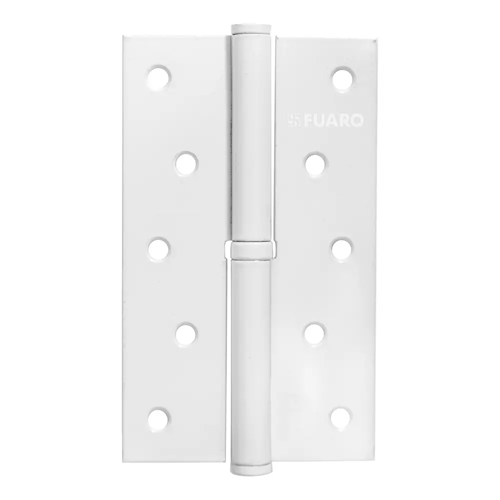 Петля карточная съемная Fuaro левая 125x75x2.5 мм сталь цвет белый STLM-2128461