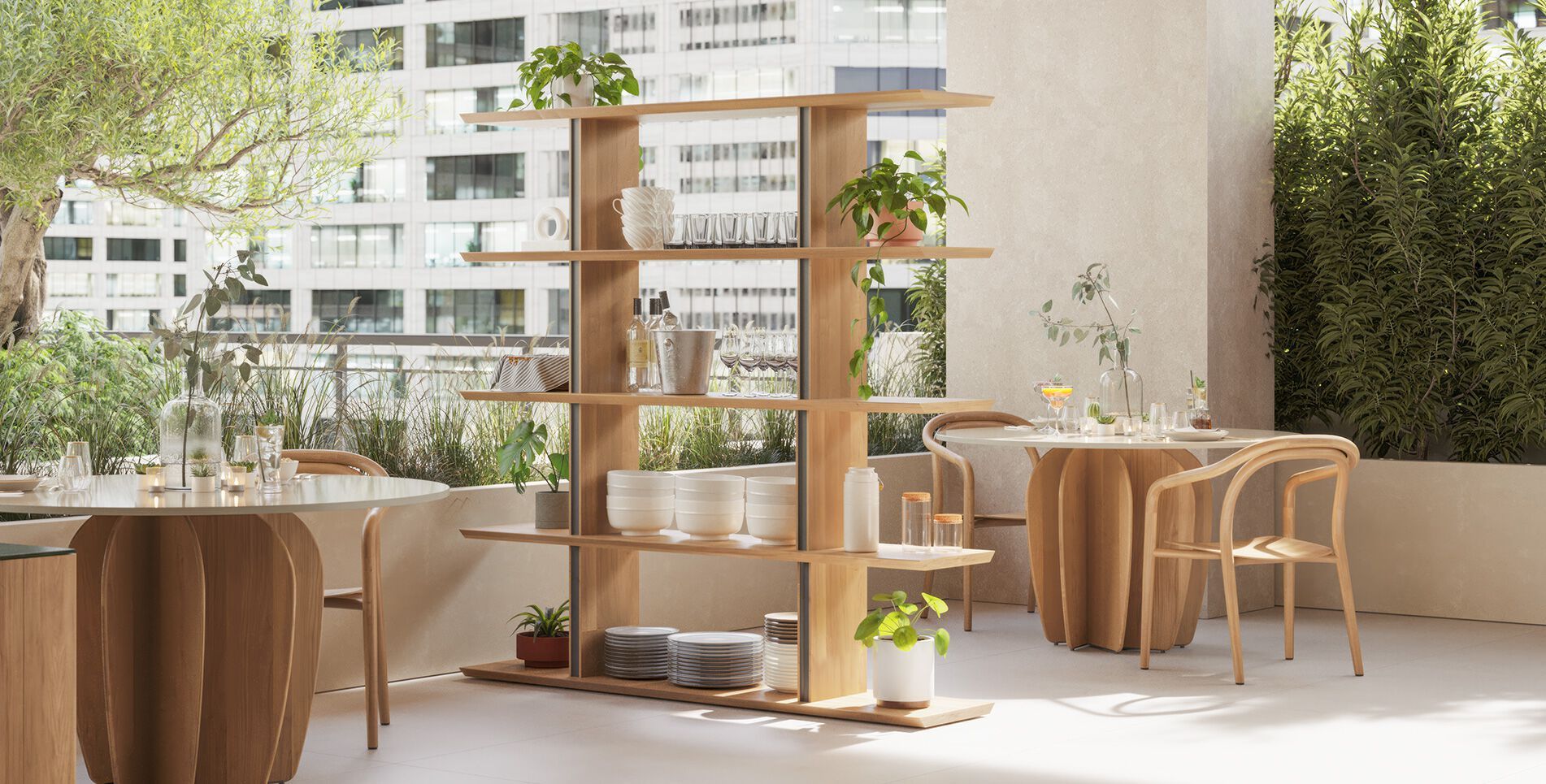 Двухсторонний книжный шкаф из тикового дерева Punt Shadow ARCH-00077580 - Вид №1