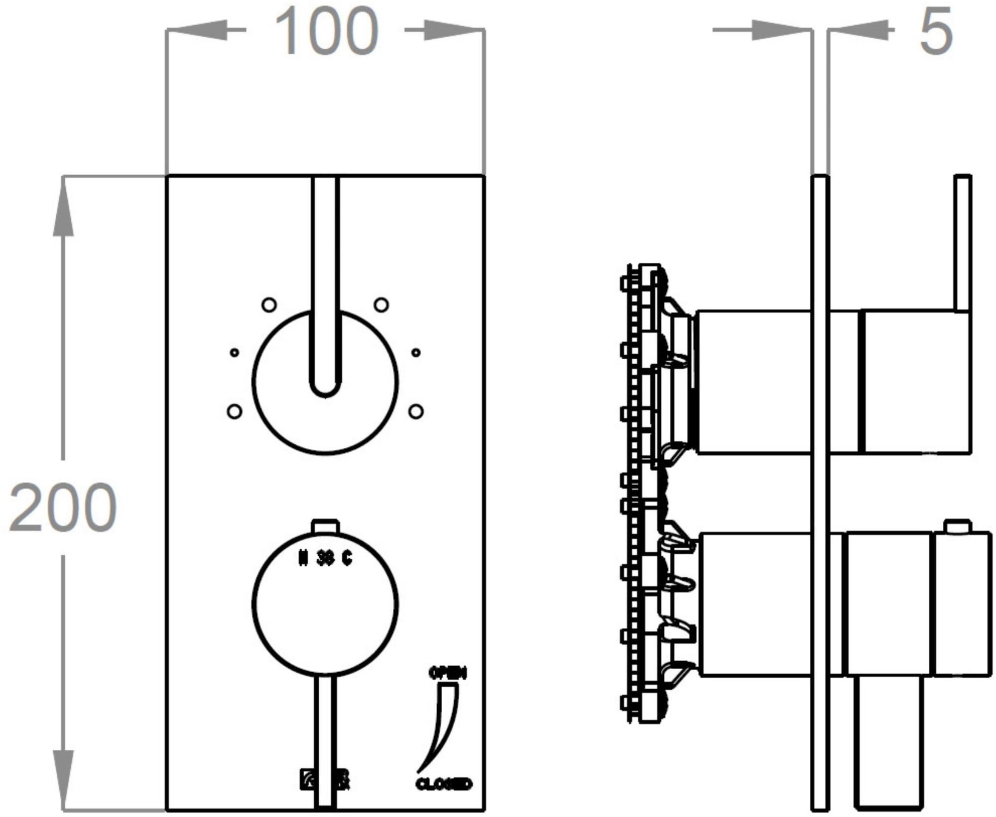 Fir Italia Термостатический смеситель для душа из нержавеющей стали Playsteel 58 5880198 - Вид №1