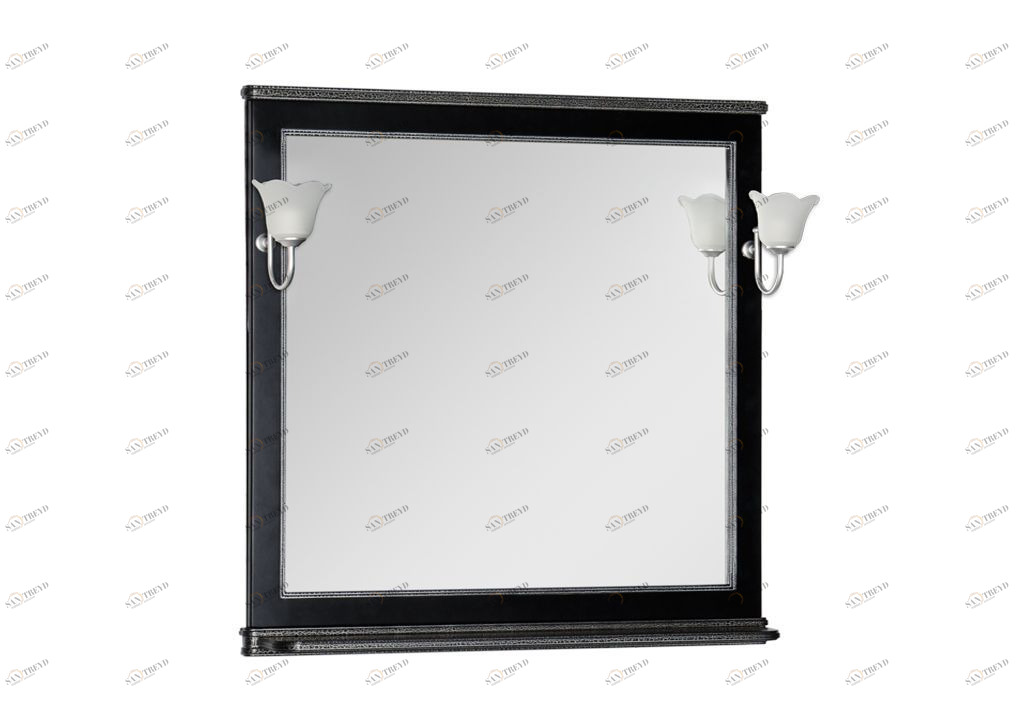 Зеркало Aquanet Валенса 100 черный краколет/серебро 00180297