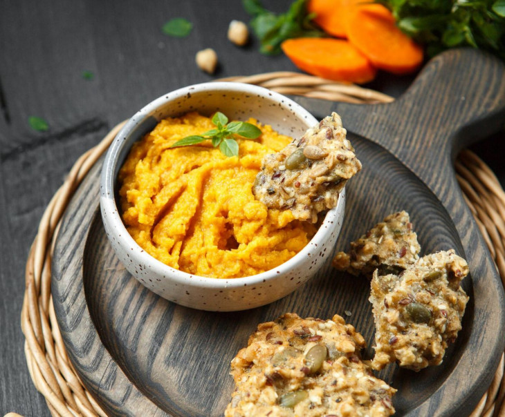 6911 Хумус морковный с крекером Вкусляндия  - Вид №1