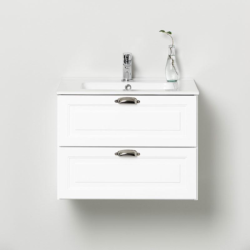 20071240 Шкаф Для Умывальника 600 Белая Рама, Мягкое Закрытие Westerbergs Белый  - Вид №3