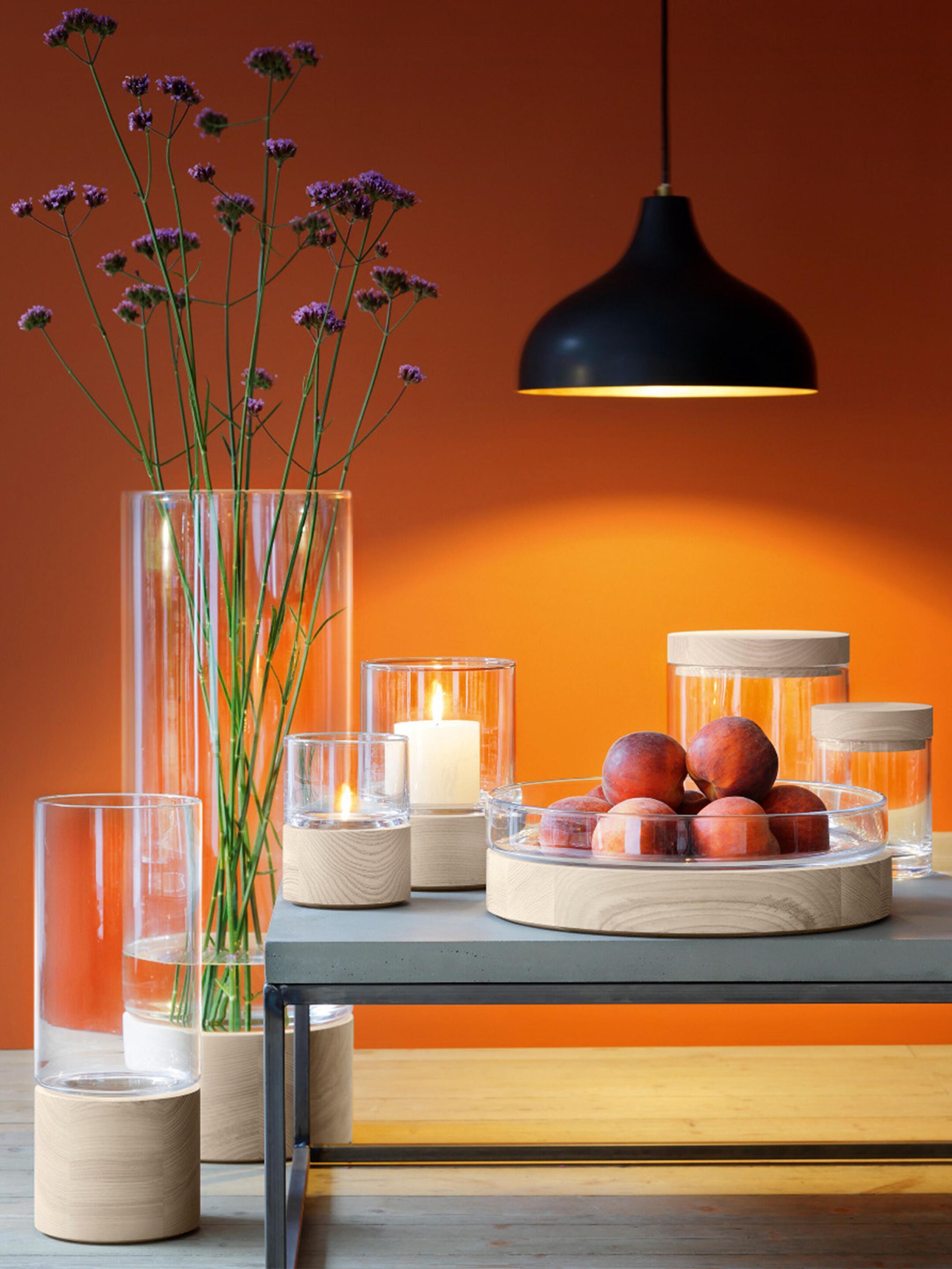 Круглая выдувная стеклянная ваза-H36cm LSA Лотта ARCH-00100255 - Вид №2