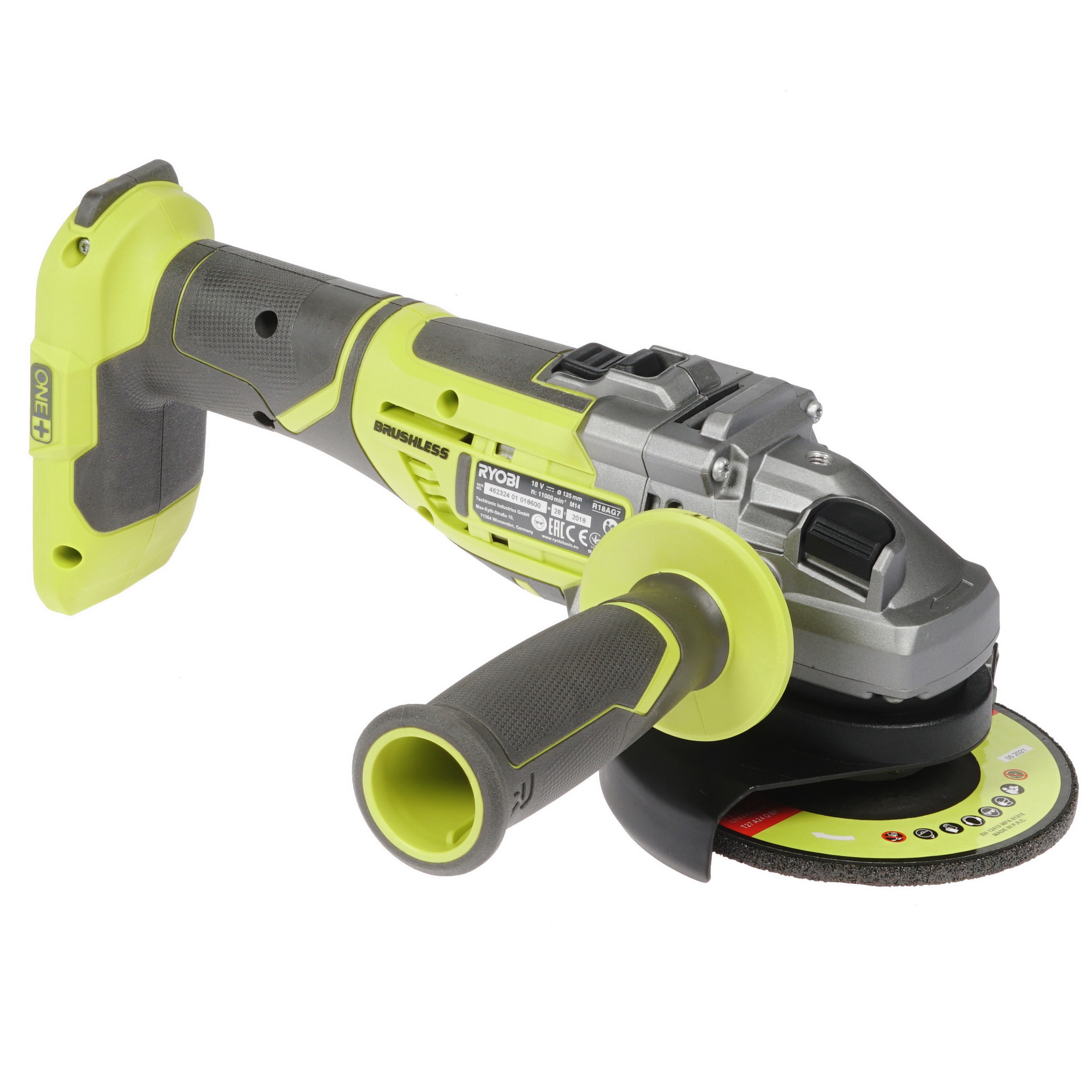 Углошлифовальная машина (УШМ) Ryobi R18AG7-0 ONE+ 18V  , Без ЗУ, Без АКБ 8106941 STDN-0120778 - Вид №5