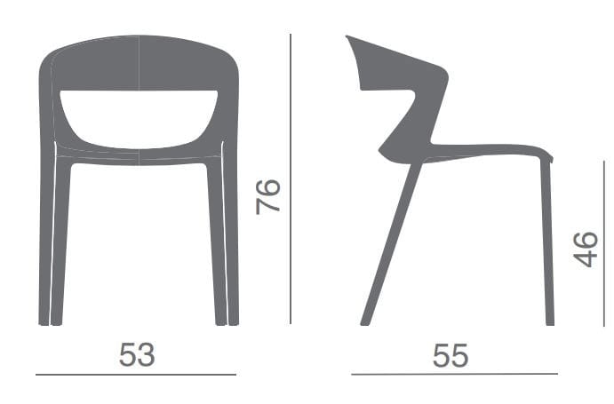 Стул с открытой спинкой и мягким сиденьем Kastel Kicca ARCH-00096004 - Вид №2
