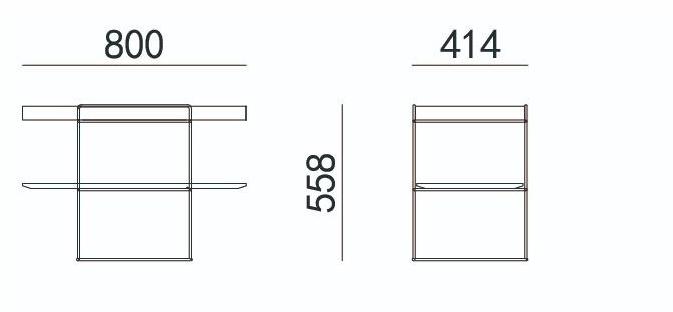 HC28 Cosmo Овальный металлический журнальный столик с вещевым ящиком для гостиной  41c028  - Вид №1