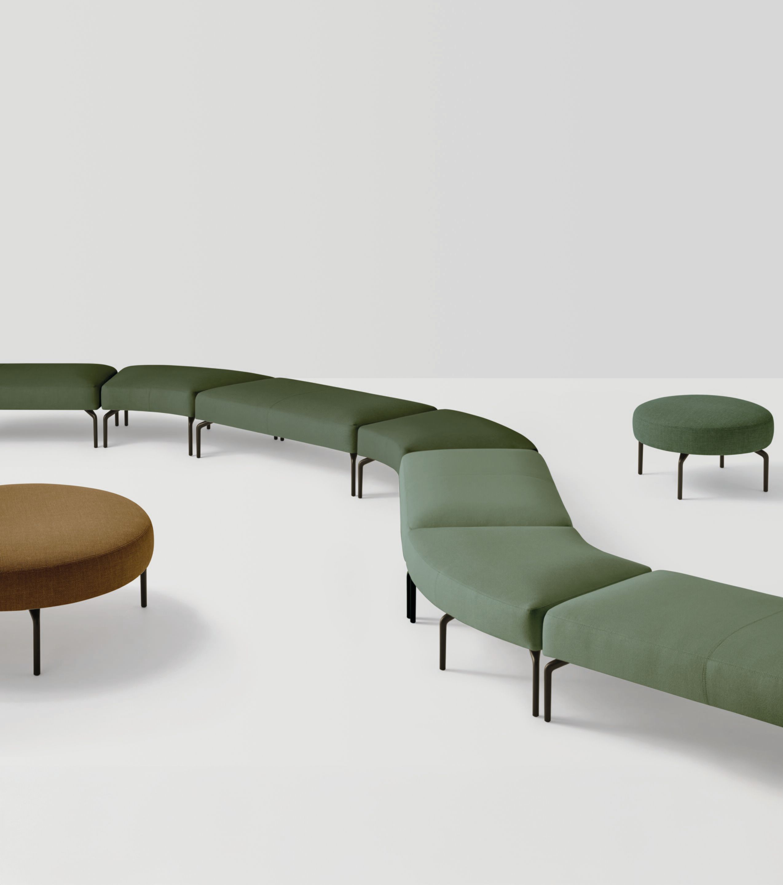 Круглый пуф из ткани INCLASS Kern ARCH-00067272 - Вид №3