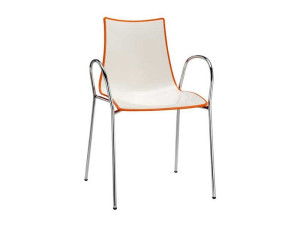 Стальной штабелируемый стул с подлокотниками