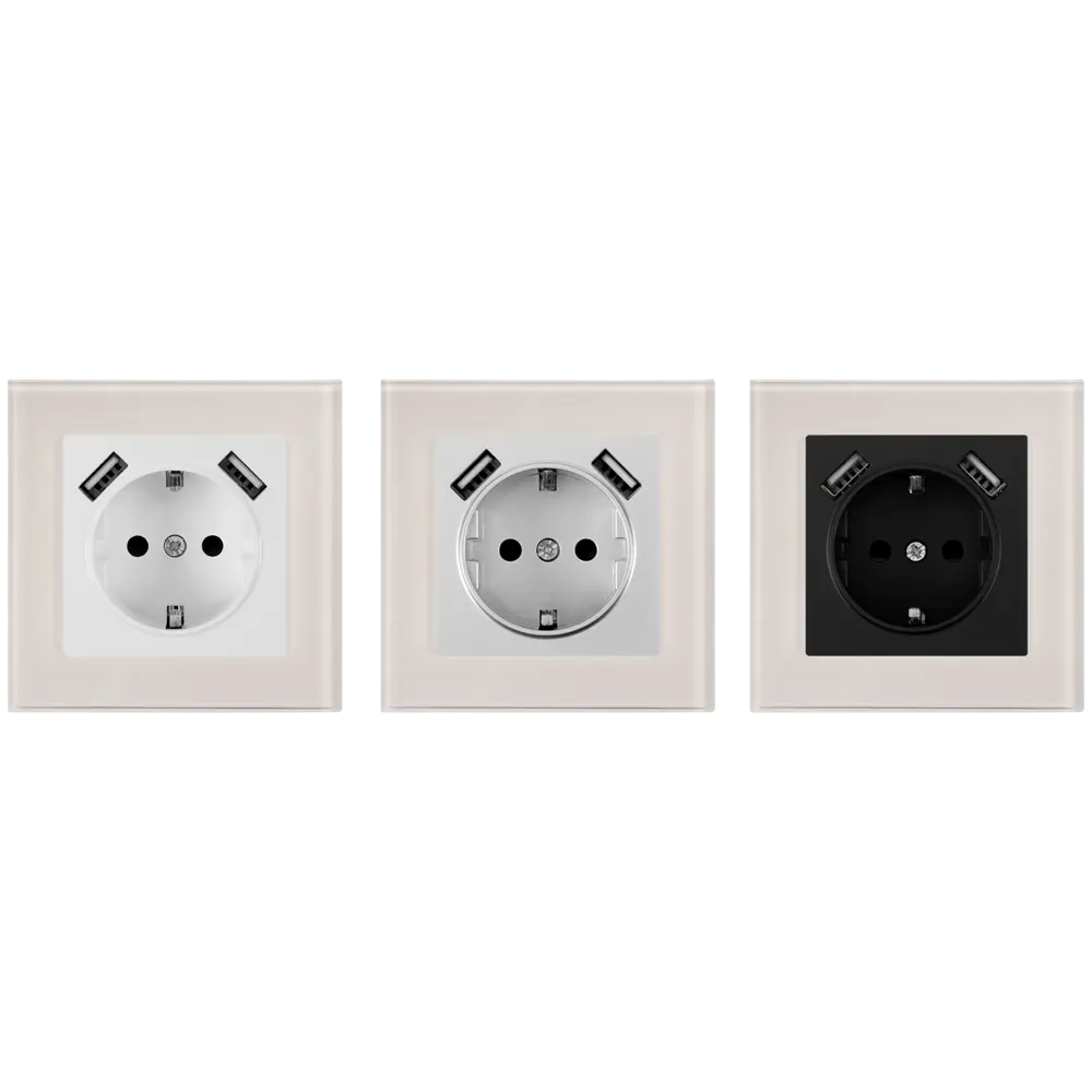 Рамка для розеток и выключателей Werkel Favorit 1 пост стекло цвет дымчатый STLM-2073704 - Вид №1