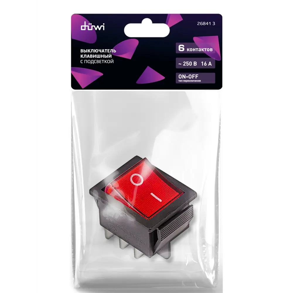 82631619 Переключатель Duwi RWB-506 с подсветкой STLM-1114544 Santreyd  - Вид №1