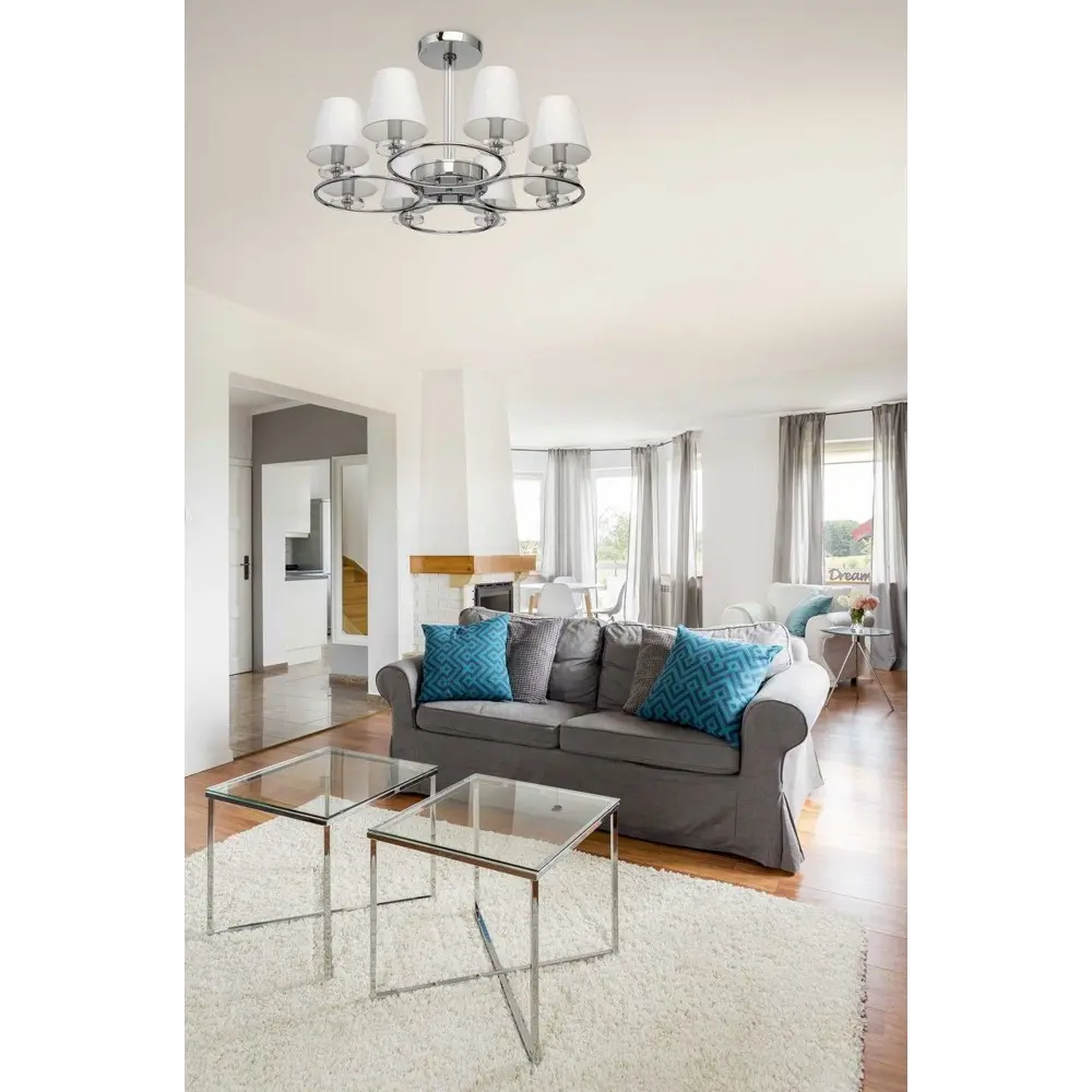 Люстра потолочная «Онтарио», 8 ламп, 16 м², цвет белый MW-Light STLM-2007585 - Вид №6