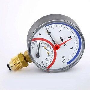 Термоманометр радиальный F+R828 1/2" 4 бар 120° WATTS