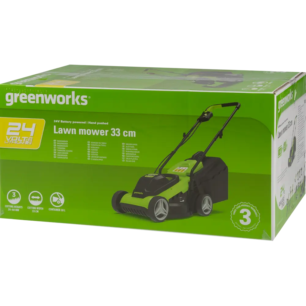 Газонокосилка аккумуляторная GreenWorks 2509607 24 В 32 см 1x2 Ач АКБ и ЗУ входит в комплект 86257658 STLM-2072548  - Вид №5
