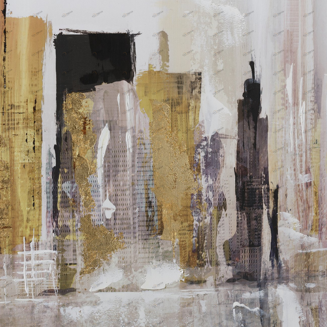 Картина на холсте с подрамником 101х152 см "Город" TO4ROOMS  00-3838760 Бежевый 