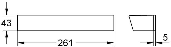 Металлическая полочка GROHE Grohtherm 2000, хром (18608001) - Вид №1