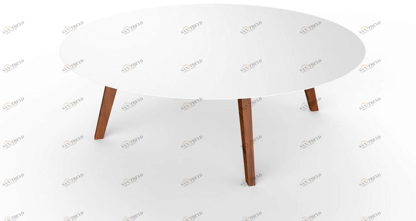 VITEO Круглый садовый столик из Corian® Slim wood sun-id-1514895