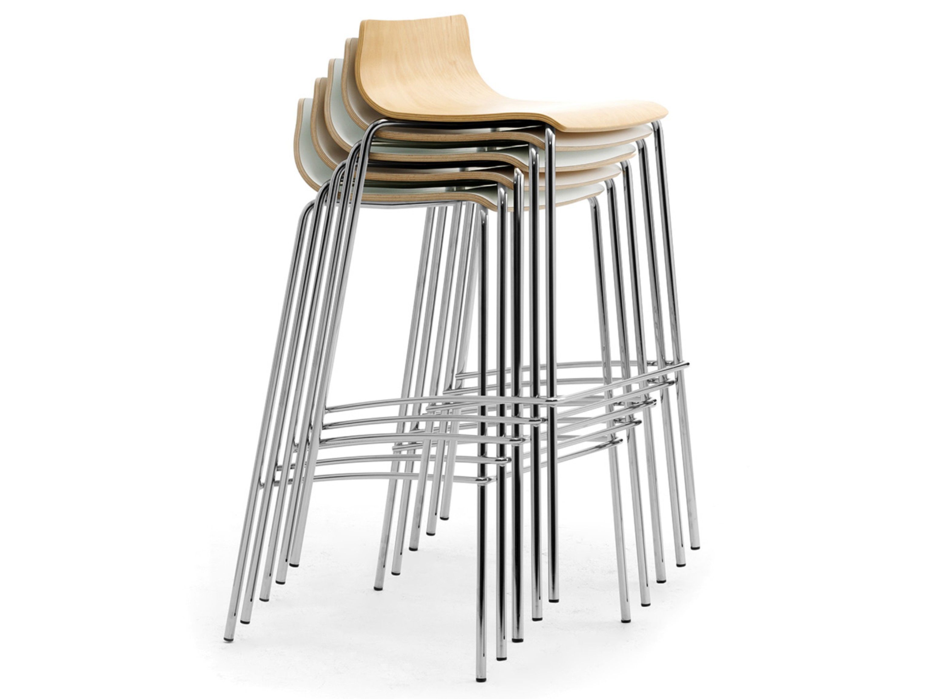 Высокий стул из многослойной и хромированной стали Leyform My Stool ARCH-00126154 - Вид №2