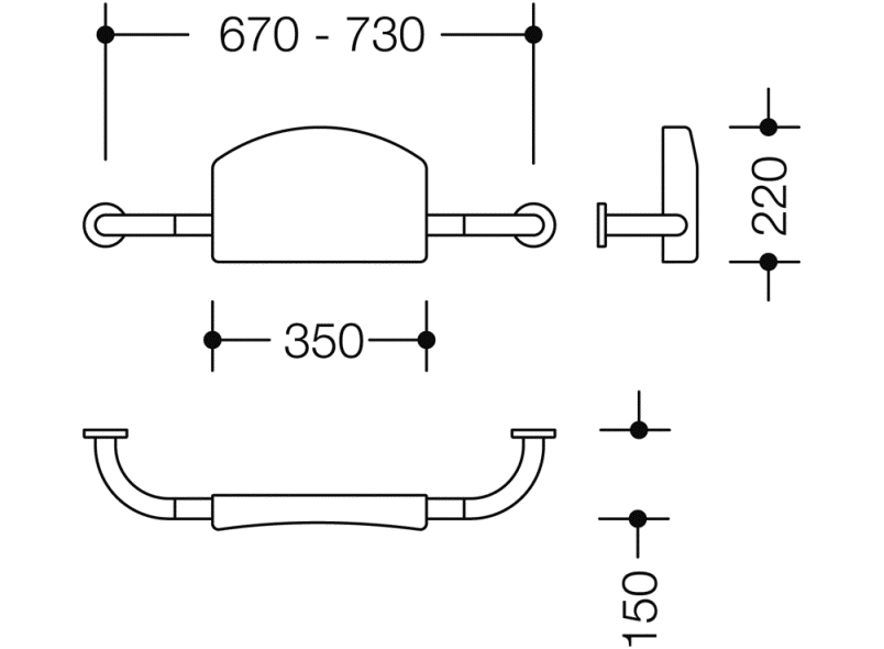 801.51.910 поддержка спины HEWI Stützen  - Вид №3