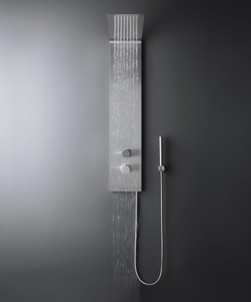 Настенная душевая колонка из нержавеющей стали с душем Antoniolupi VELA ARCH-00023105 - Вид №1