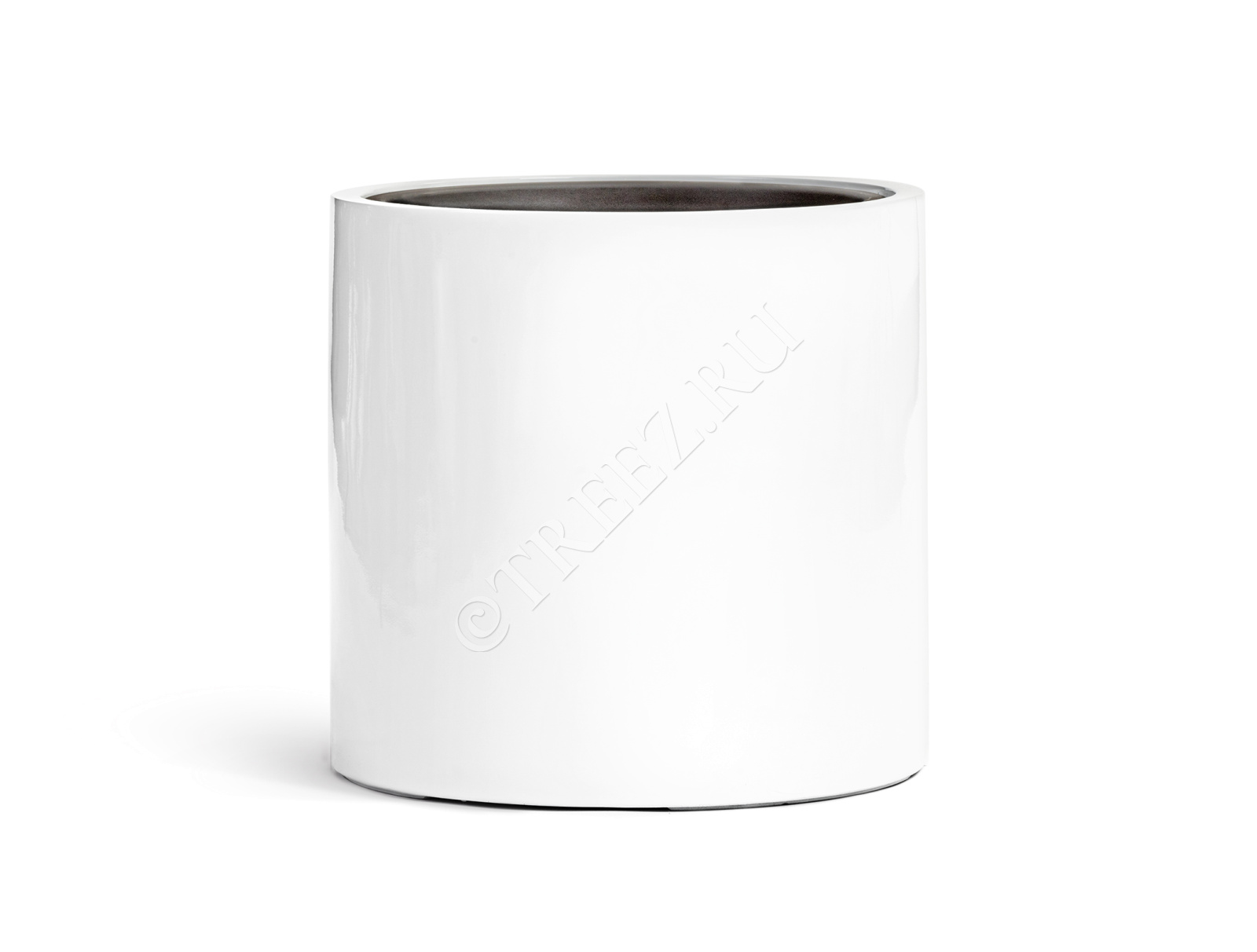 41.3320-05-038-WH-31 Кашпо  Effectory - серия Gloss - Цилиндр - Белый глянцевый лак Цветочная коллекция  - Вид №2