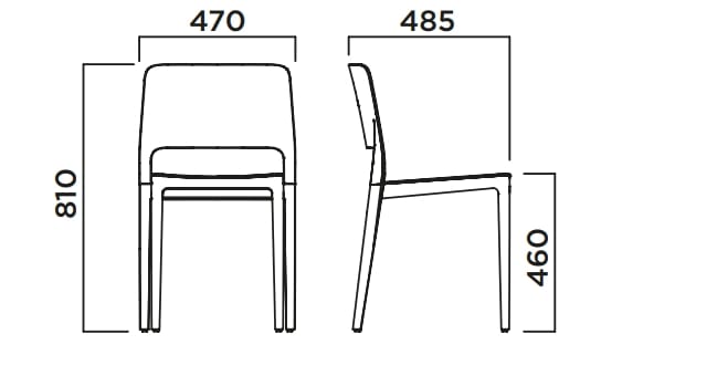 Штабелируемый стул с мягким сиденьем Infiniti Settesusette ARCH-00061877 - Вид №4