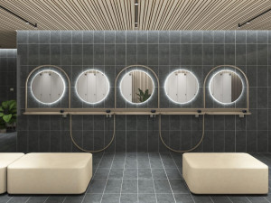 Зеркальные станции со встроенным освещением