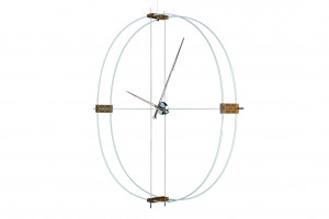 095494 Настенные часы белый-орех Nomon Delmori