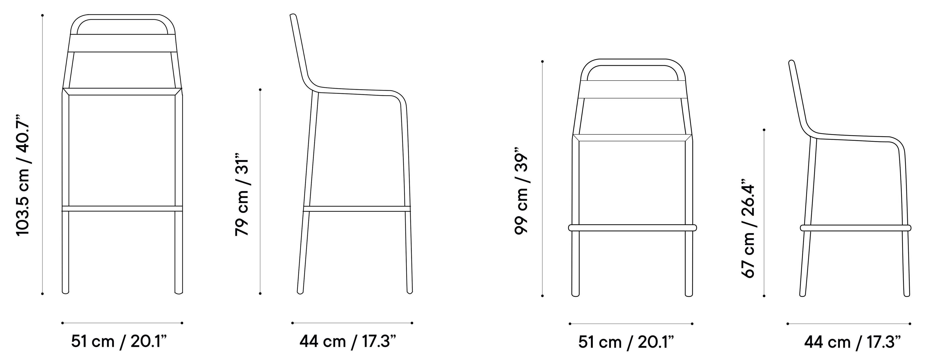 Алюминиевый садовый стул со спинкой iSimar Barceloneta ARCH-00005029 - Вид №2
