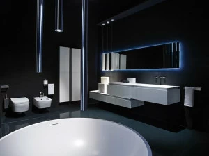 RIFRA Подвесная тумба под умывальник из глянцевого чистого белого лакированного материала K.fly