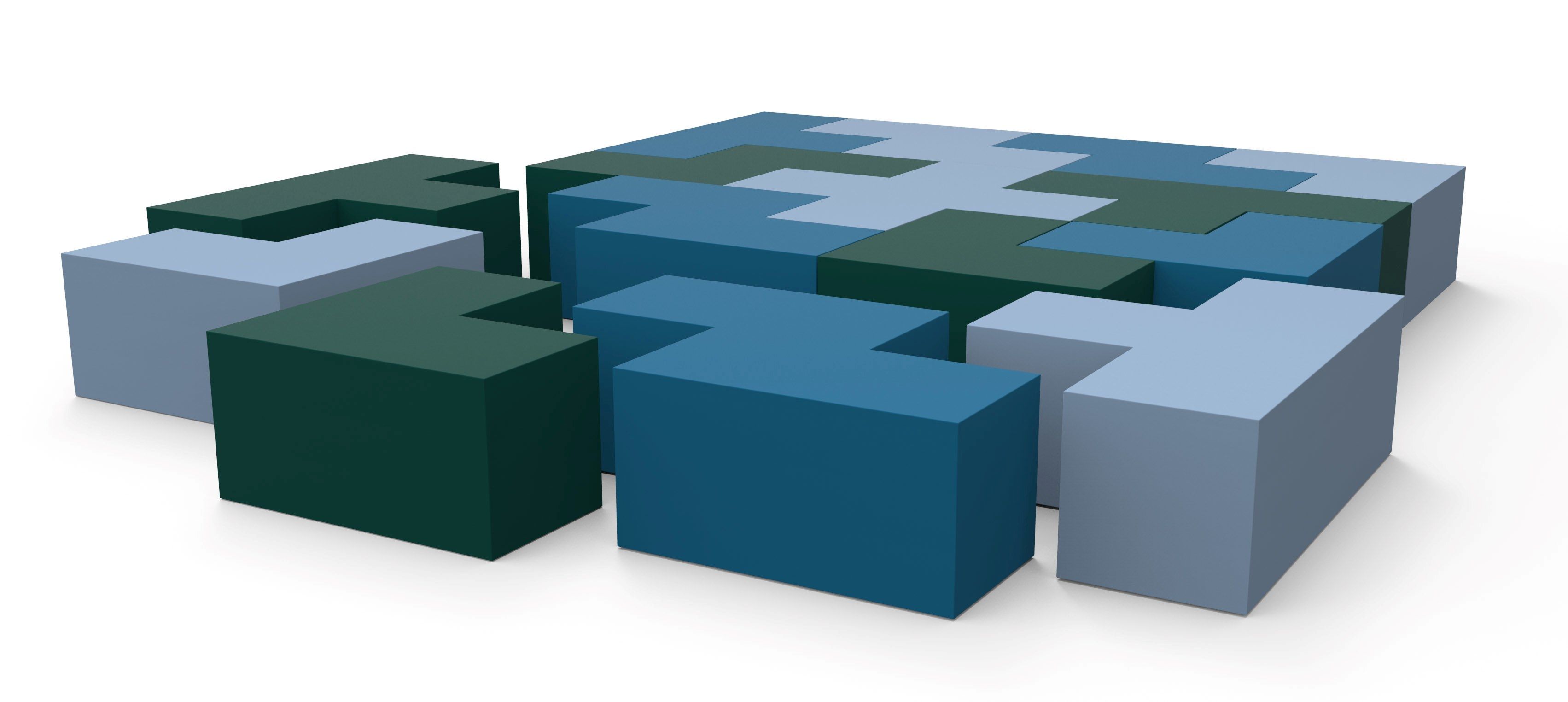 Модульная скамья из пены QM без спинки Quinze & Milan Форма ARCH-00148490 - Вид №2