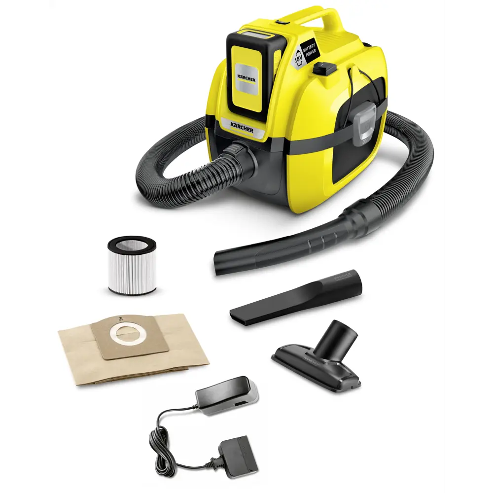 Пылесос Karcher WD1 Compact Battery Set, 230 Вт, 7 л 82114286 STLM-2145148  - Вид №3