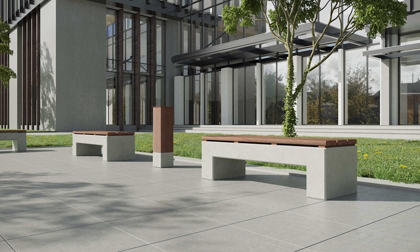 CO33 Бетонная скамейка без спинки Angulus Gb3.2h - Вид №2