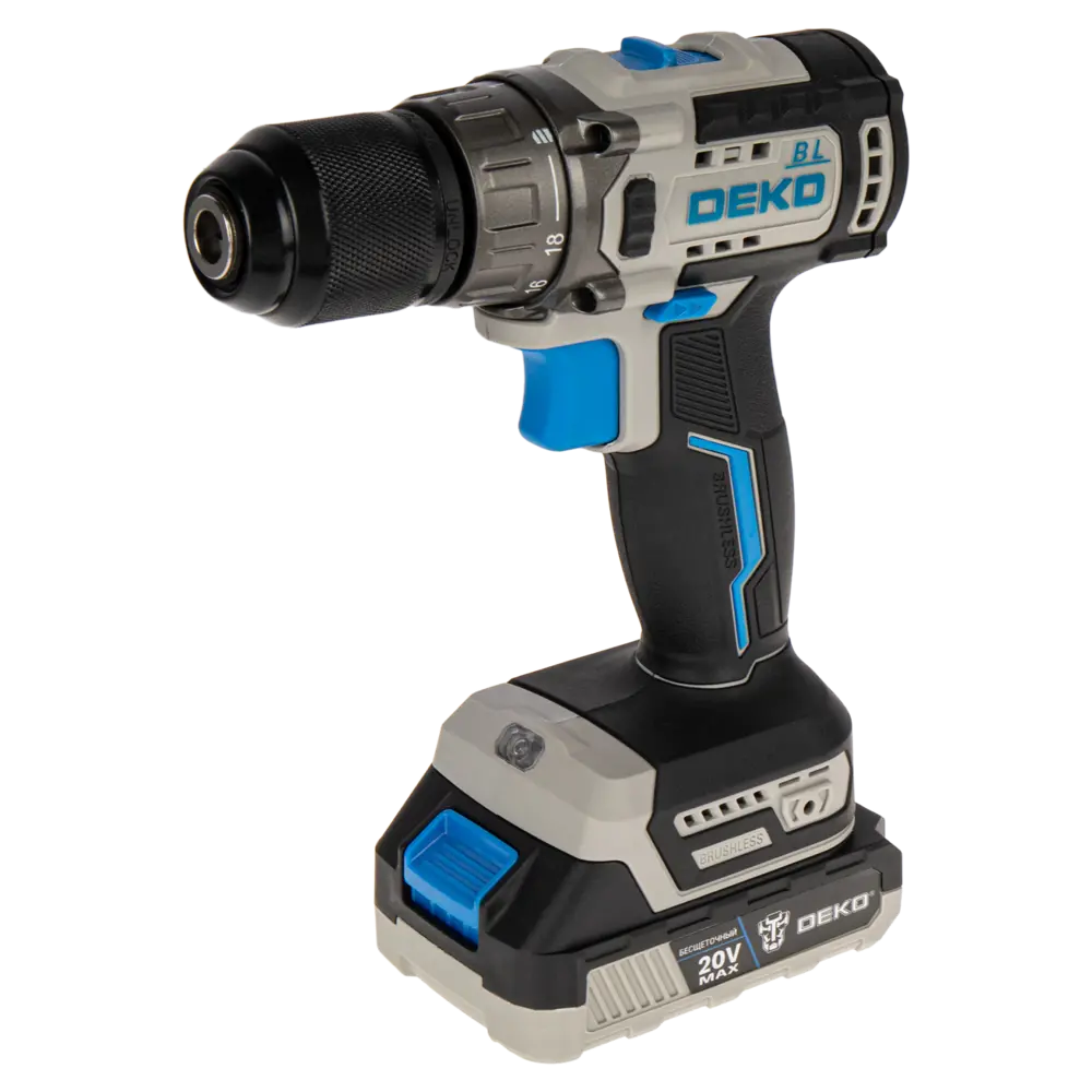 Аккумуляторная дрель-шуруповерт DEKO ZKCD20V с двумя батареями 89366086 STLM-0848663