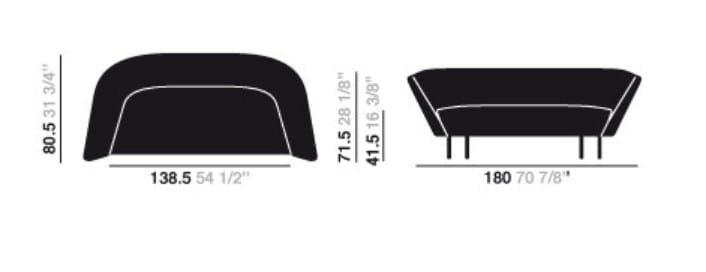 2-местный тканевый диван Arper ARCH-00082163 - Вид №2