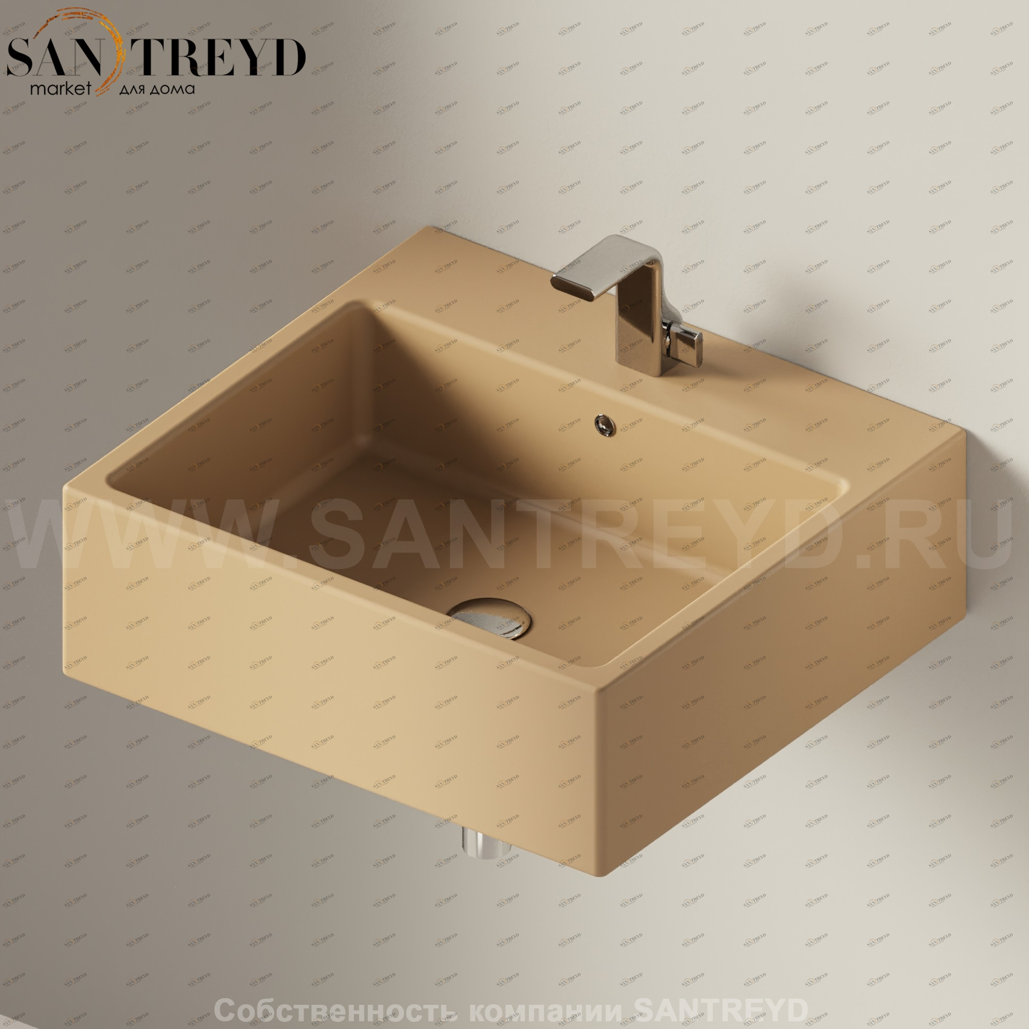 50529004 Подвесная раковина настенная прямоугольная Ceramica Flaminia Acquagrande