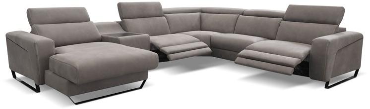 Rossini Sofas Кожаный угловой диван-кровать с шезлонгом sun-id-1409345 - Вид №3