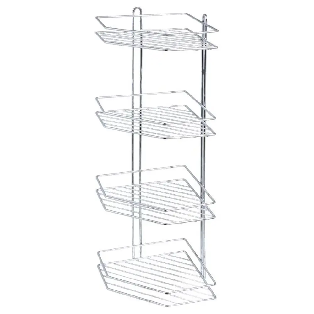 Полка для ванной комнаты Аквалиния четырёхъярусная угловая металл W2675-4 STLM-2060503