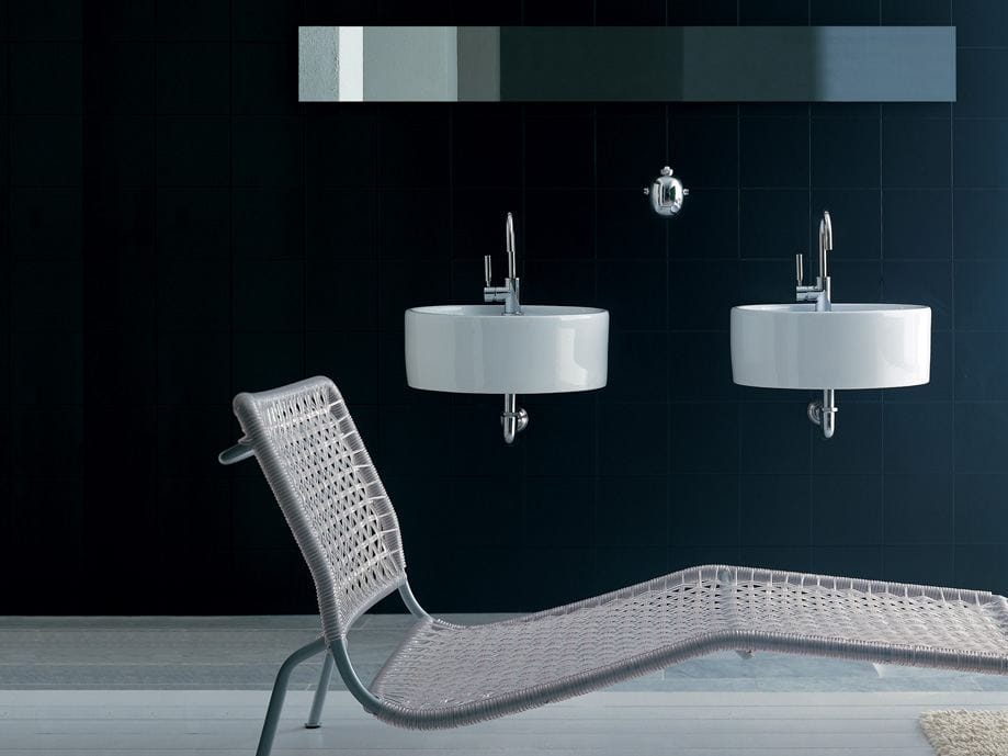 Керамический круглый одиночный подвесной умывальник Ceramica Flaminia Twin ARCH-00128381 - Вид №1