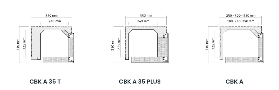Сборный мусорный контейнер для рольставней Sei System CUBIK A ARCH-00120666 - Вид №3