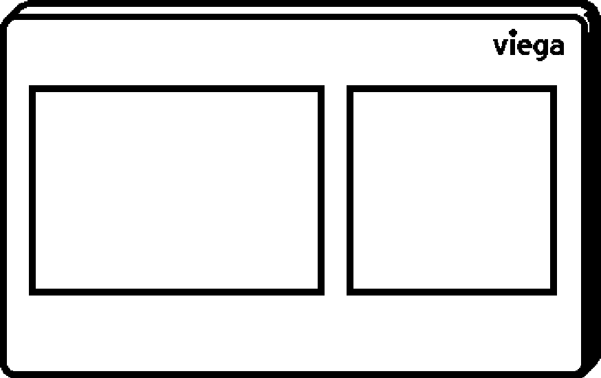 Viega Панель смыва Prevista для унитазов 8611.1 (801724) 801 724 - Вид №2