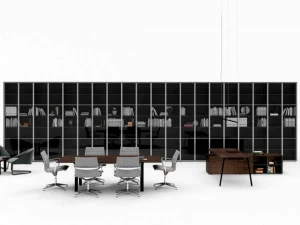 Bralco Модульный офисный книжный шкаф из закаленного стекла Take off